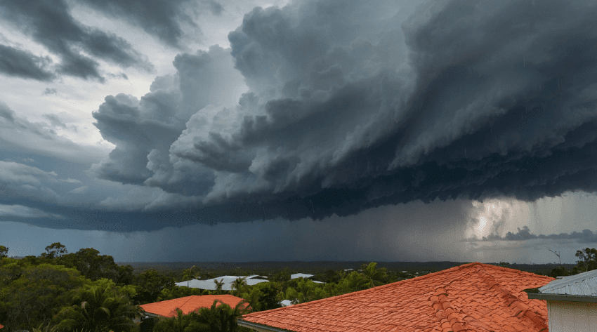 brisbane roof tiles damaged by storm